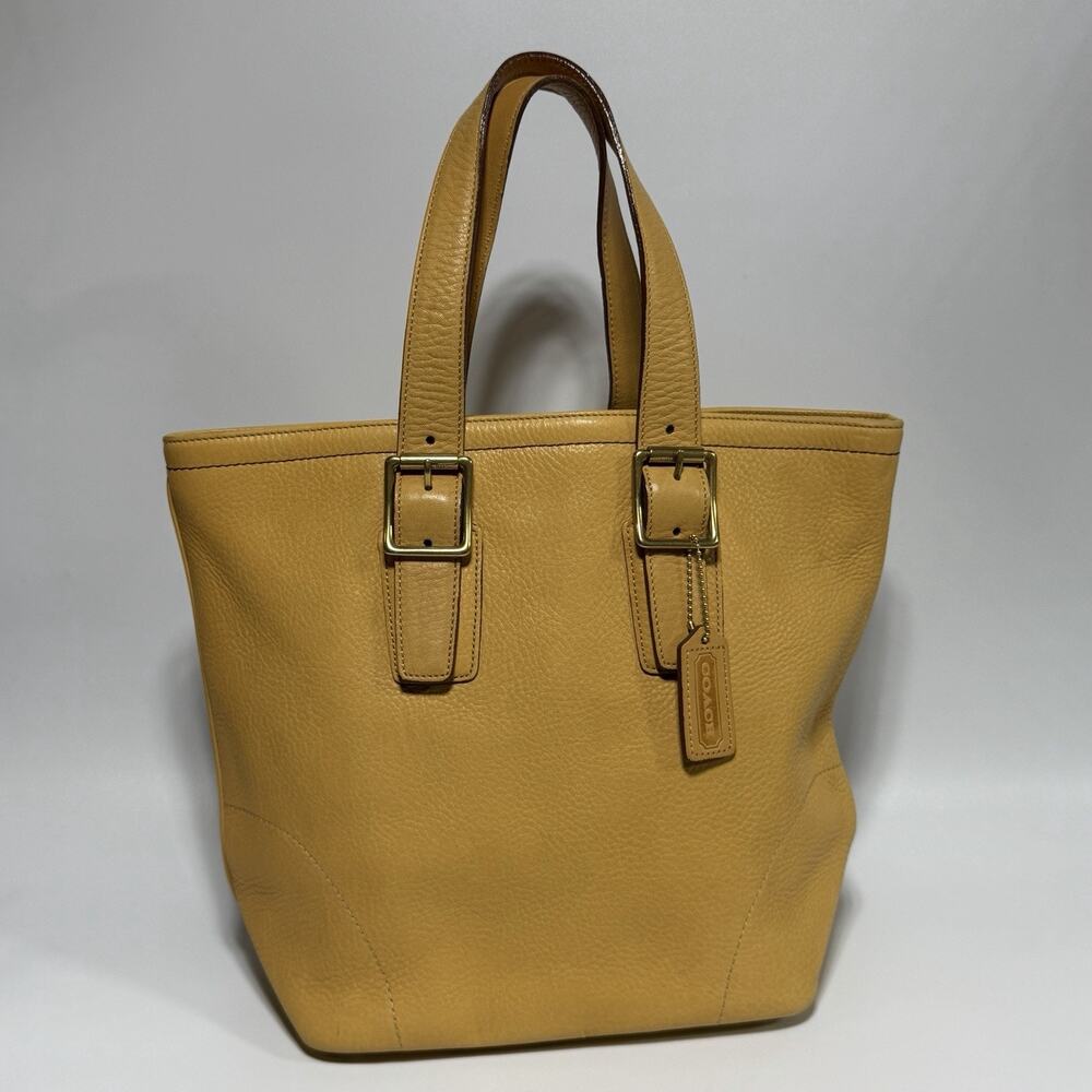 Coach 9600 Hamilton Millbrook Yellow Leather Shoulder Tote Costa Rica 14" Y2K